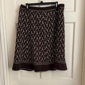 Ann Taylor Chocolate Brown A-Line Skirt